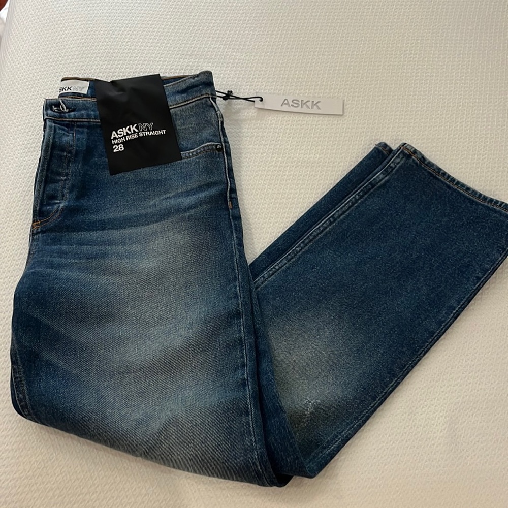 Askk NY high rise straight denim 28